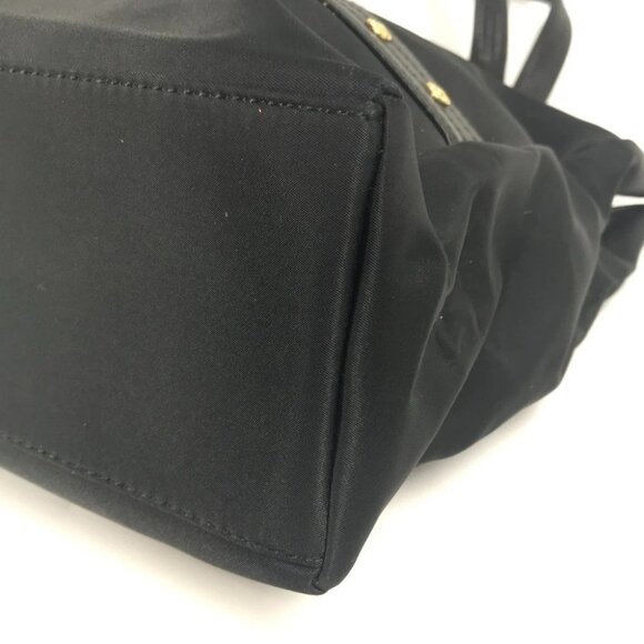 VERSACE vintage Logo Sunburst Tote Bag Chain Shoulder Bag Black/Gold - Picture 7 of 15